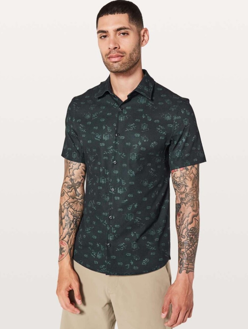 Lululemon Airing Easy Short Sleeve Buttondown - Shift Multi (First Release)